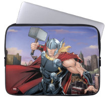 Avengers Classics | Thor Leaping With Mjolnir Laptop Sleeve