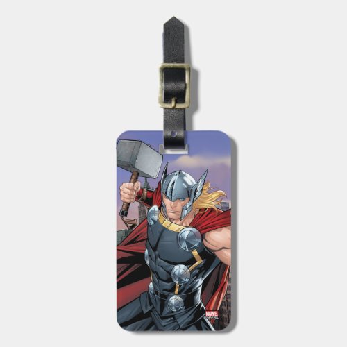 Avengers Classics  Thor Leaping With Mjolnir Luggage Tag
