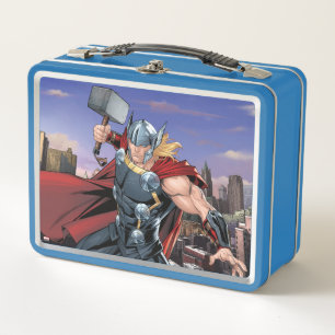Avengers Classics   Thor Leaping With Mjolnir Metal Lunch Box