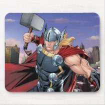 Avengers Classics | Thor Leaping With Mjolnir Mouse Pad