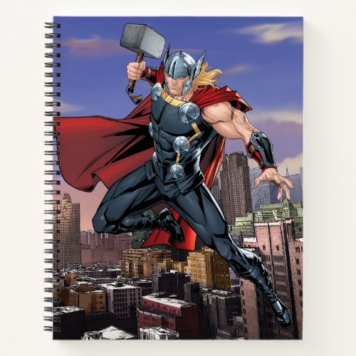 Avengers Classics  Thor Leaping With Mjolnir Notebook