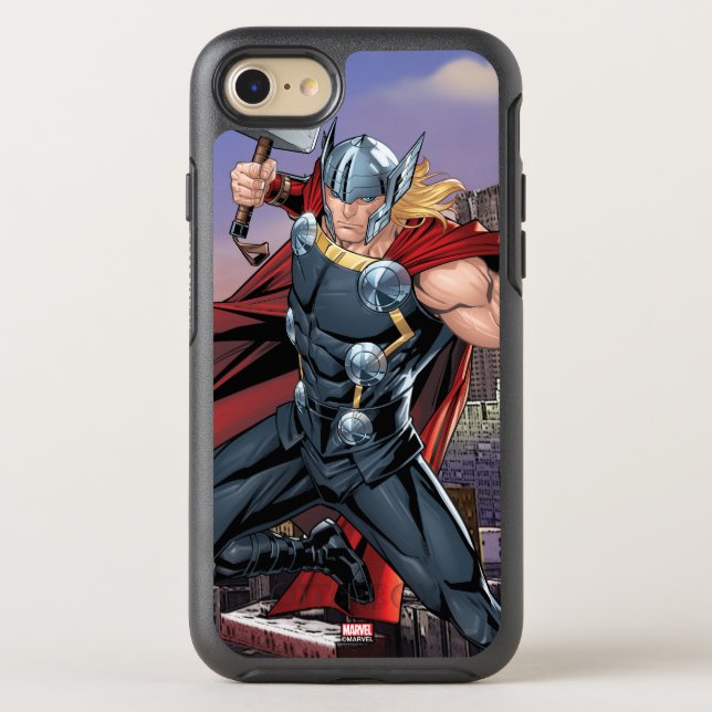 Avengers Classics | Thor Leaping With Mjolnir Otterbox iPhone Case (Back)