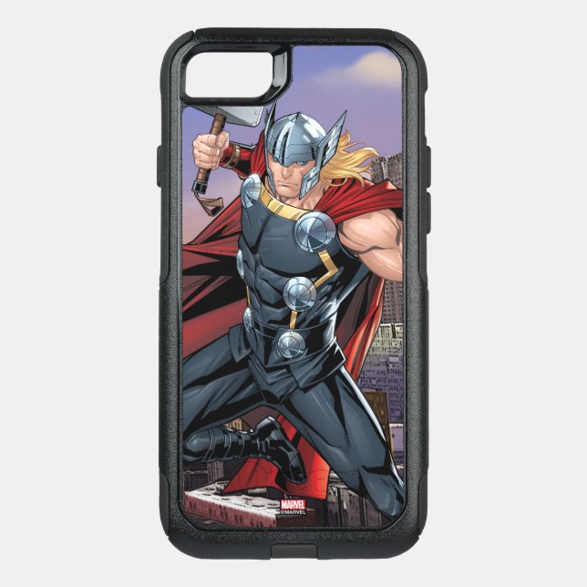 Avengers Classics | Thor Leaping With Mjolnir Otterbox iPhone Case (Back)