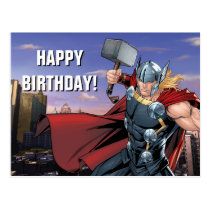 Avengers Classics | Thor Leaping With Mjolnir Postcard
