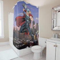 Avengers Classics | Thor Leaping With Mjolnir Shower Curtain
