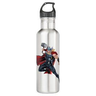 Avengers Classics Thor Leaping With Mjolnir Stainless Steel Water Bottle
