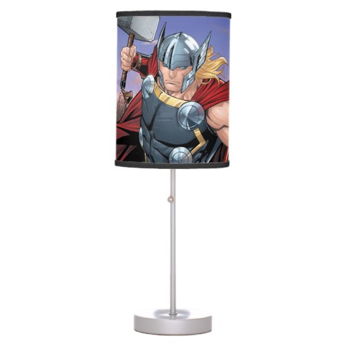 Avengers Classics  Thor Leaping With Mjolnir Table Lamp
