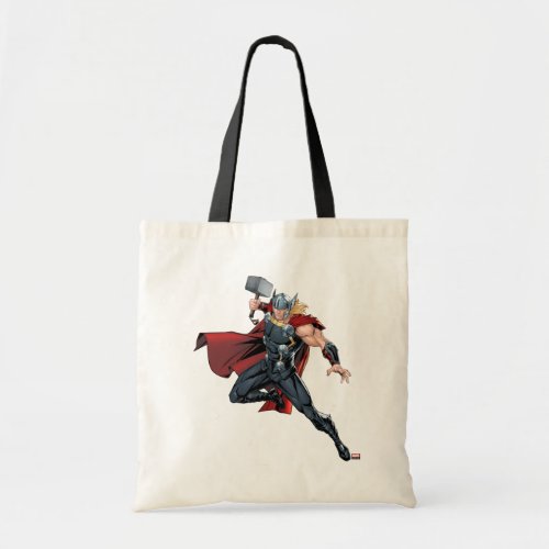 Avengers Classics  Thor Leaping With Mjolnir Tote Bag