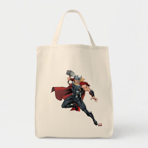 Avengers Classics  Thor Leaping With Mjolnir Tote Bag