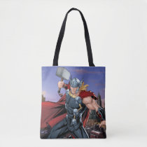 Avengers Classics | Thor Leaping With Mjolnir Tote Bag