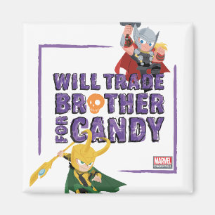 Avengers Classics   Thor & Loki Halloween Candy Magnet