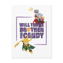 Avengers Classics | Thor & Loki Halloween Candy Postcard