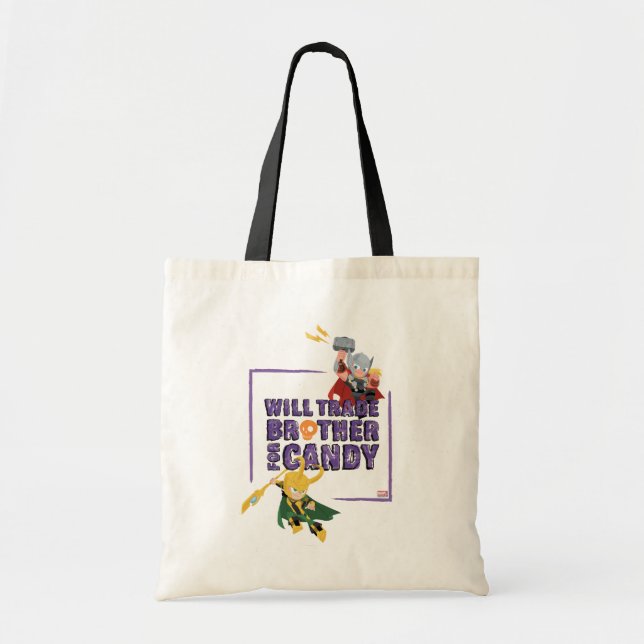 Avengers Classics | Thor & Loki Halloween Candy Tote Bag (Front)