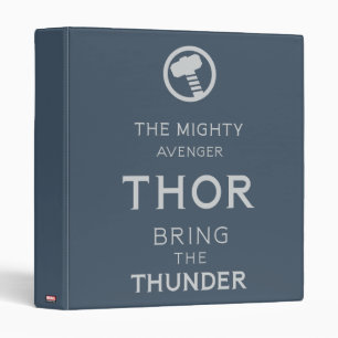 Avengers Classics   Thor Typography 3 Ring Binder