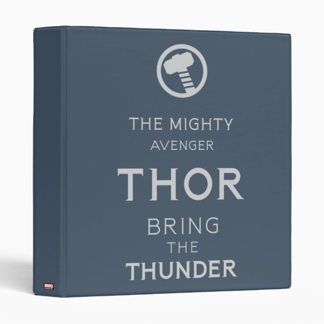 Avengers Classics | Thor Typography 3 Ring Binder (Front/Spine)
