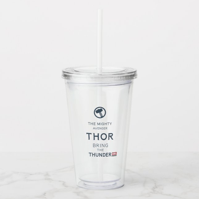 Avengers Classics | Thor Typography Acrylic Tumbler (Front)