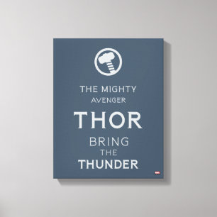 Avengers Classics   Thor Typography Canvas Print