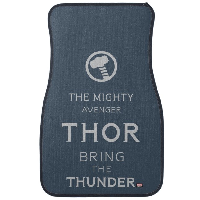 Avengers Classics | Thor Typography Car Floor Mat (Front)