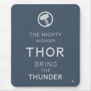 Avengers Classics Thor Typography Mouse Pad