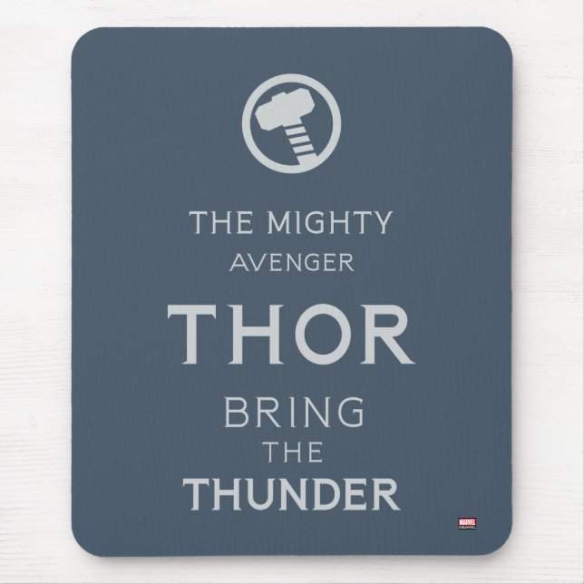 Avengers Classics | Thor Typography Mouse Pad (Front)