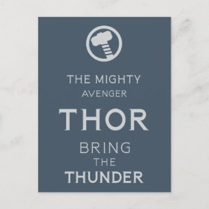 Avengers Classics Thor Typography Postcard
