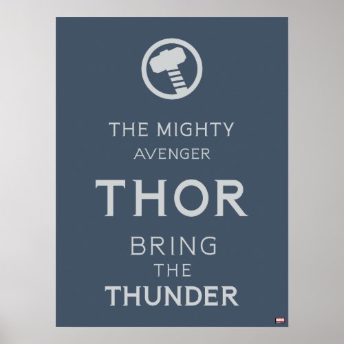 Avengers Classics  Thor Typography Poster
