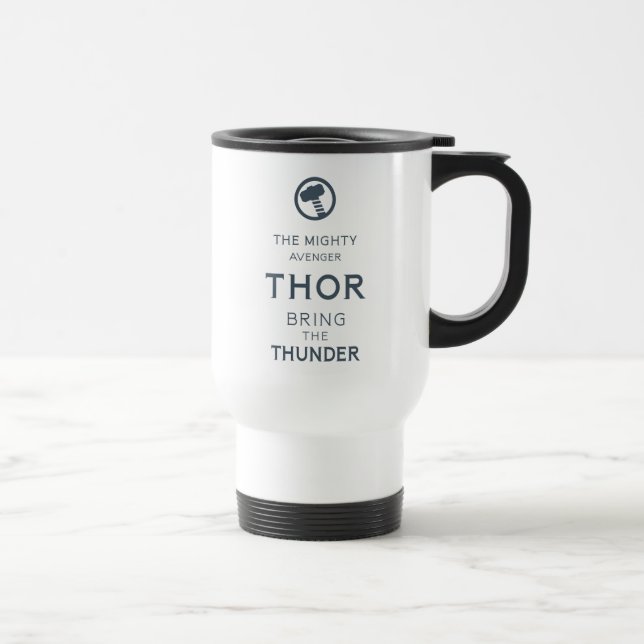 Avengers Classics | Thor Typography Travel Mug (Right)