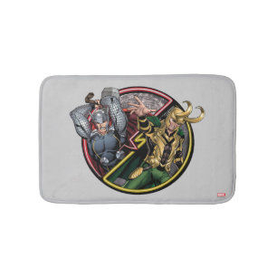 Avengers Classics Thor Versus Loki Bathroom Mat
