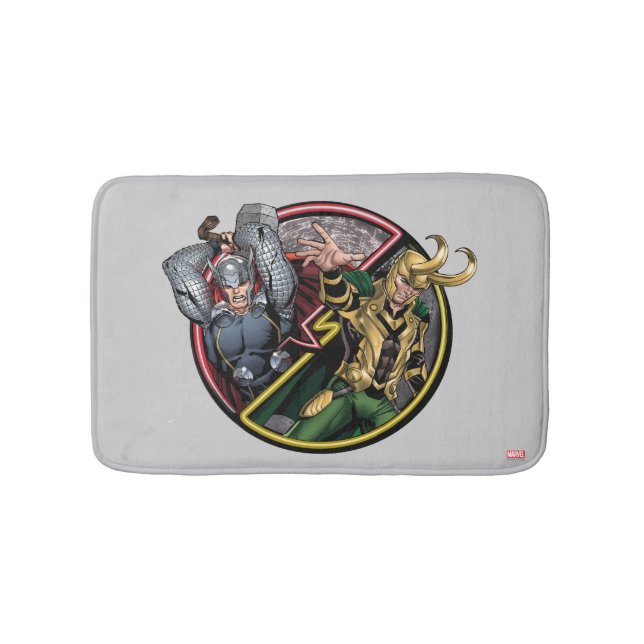 Avengers Classics | Thor Versus Loki Bathroom Mat (Front)