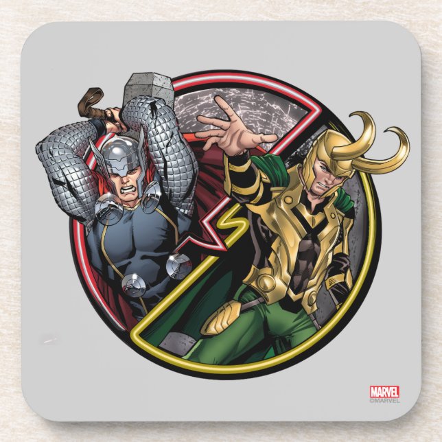 Avengers Classics | Thor Versus Loki Beverage Coaster (Front)