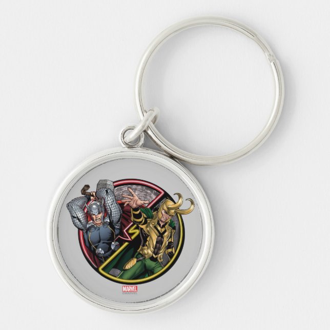 Avengers Classics | Thor Versus Loki Keychain (Front)