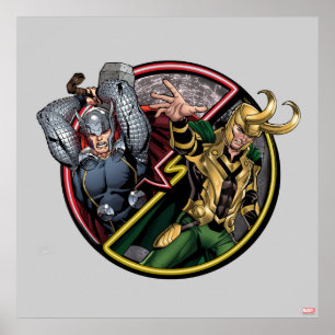 Avengers Classics Thor Versus Loki Poster