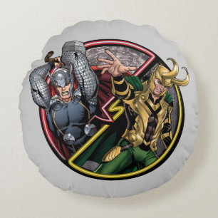 Avengers Classics   Thor Versus Loki Round Pillow