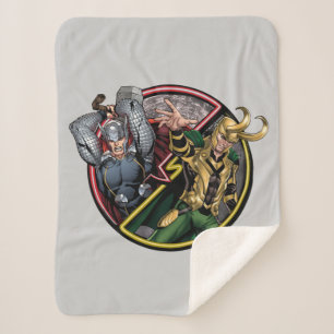 Avengers Classics   Thor Versus Loki Sherpa Blanket