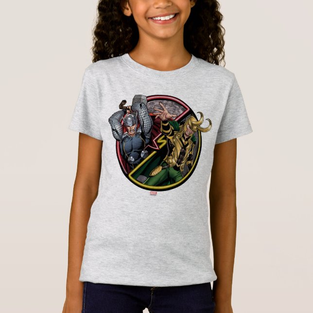 Avengers Classics | Thor Versus Loki T-Shirt (Front)