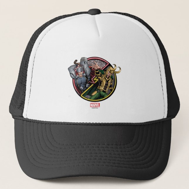Avengers Classics | Thor Versus Loki Trucker Hat (Front)