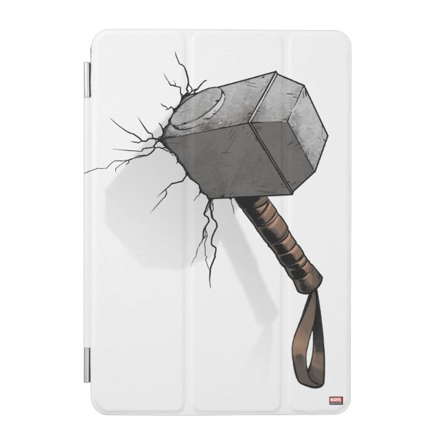 Avengers Classics | Thor's Hammer Struck iPad Mini Cover (Front)