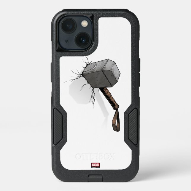 Avengers Classics | Thor's Hammer Struck Otterbox iPhone Case (Back)