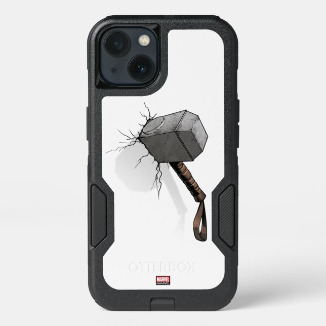 Avengers Classics | Thor's Hammer Struck Otterbox iPhone Case (Back)