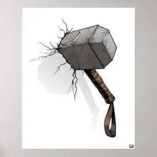 Avengers Classics Thor's Hammer Struck Poster