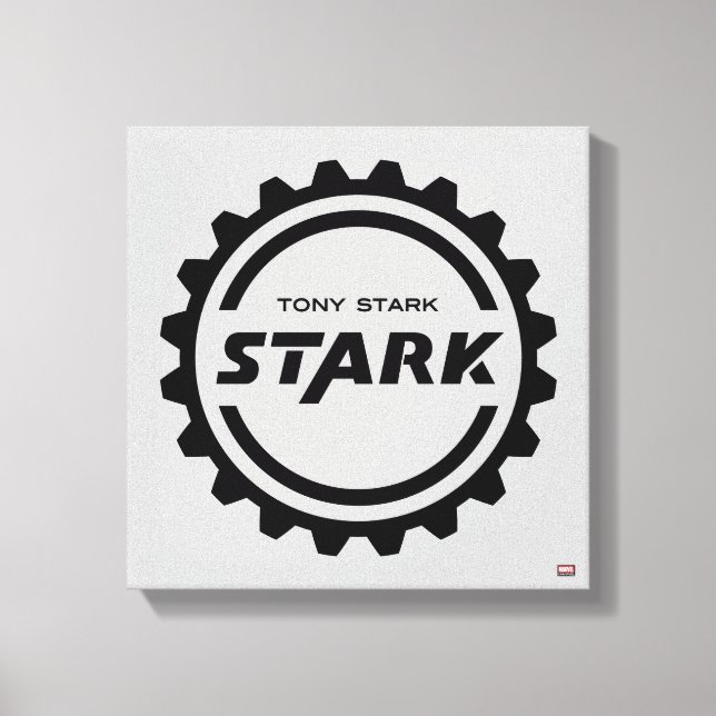 Avengers Classics | Tony Stark Gear Logo Canvas Print (Front)