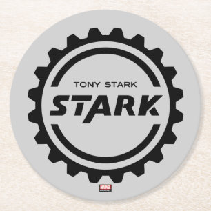 Avengers Classics Tony Stark Gear Logo Round Paper Coaster