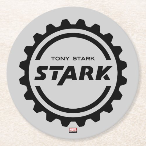 Avengers Classics  Tony Stark Gear Logo Round Paper Coaster