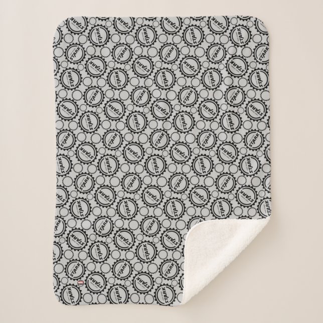 Avengers Classics | Tony Stark Gear Logo Sherpa Blanket (Front)