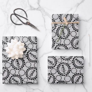 Avengers Classics Tony Stark Gear Logo Wrapping Paper Sheets