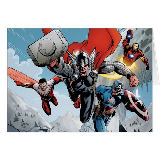Avengers Classics | Traversing Through Snowy Mount Cards (Front Horizontal)