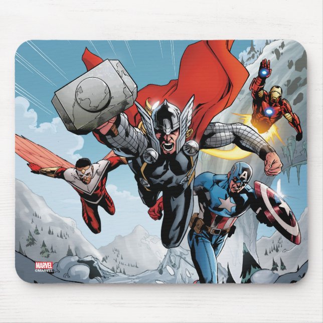 Avengers Classics | Traversing Through Snowy Mount Mouse Pad (Front)