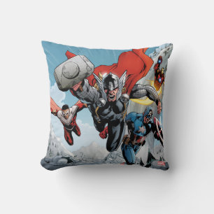 Avengers Classics   Traversing Through Snowy Mount Throw Pillow