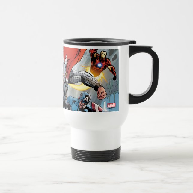 Avengers Classics | Traversing Through Snowy Mount Travel Mug (Right)