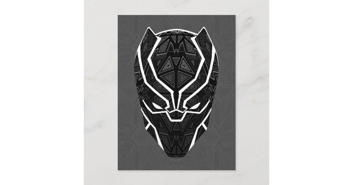 Avengers Classics Tribal Black Panther Head Postcard Zazzle